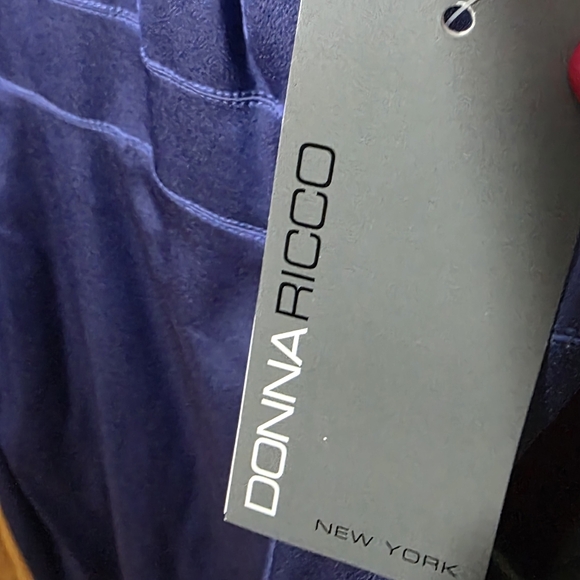 Donna Ricco Vibrant Blue Midi Satin Dress Sz 10 NWT - Picture 6 of 7